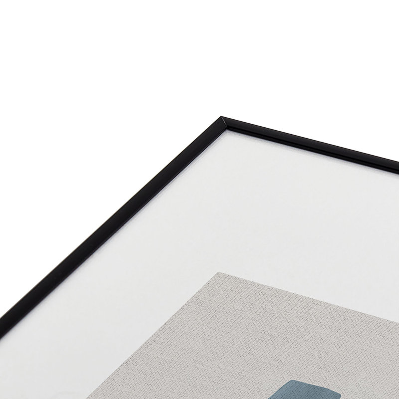 Mid Century Blue II, encadré sur papier, H 24 po x l 18 po, Noir