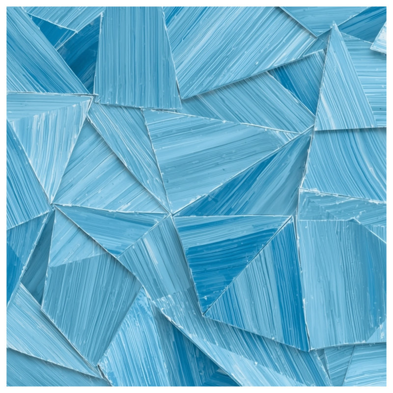 Couvertures bleues à formes triangulaires, L 50 po x H 60 po