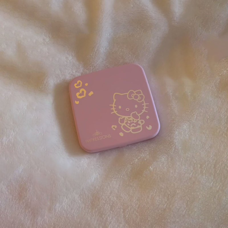 Supercute Lighted Compact Mirror with Touch Sensor Switch for Adjustable Brightness 2X Magnification, Pink