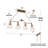 3-Light Gold Universal Ceiling Chandelier with Seeded Glass for Kitchen Island 