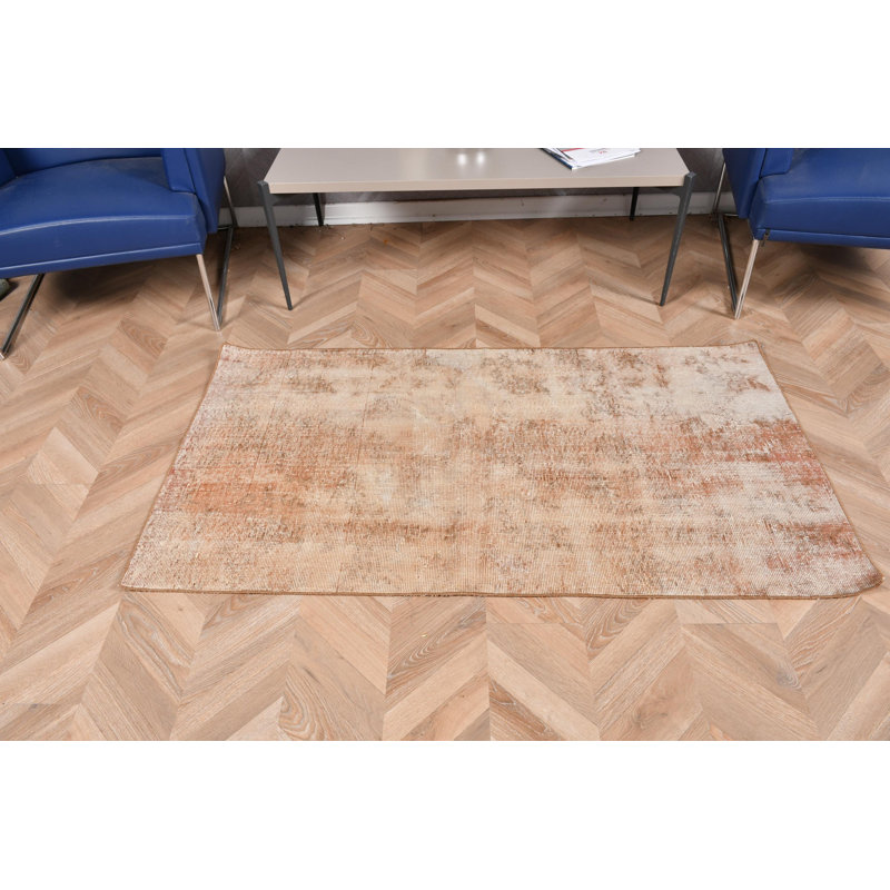 Tapis de couloir rétro vintage, idéal pour les couloirs et les entrées avec des tons neutres inspirés des designs anatoliens authentiques