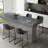 Counter Height Bar Stools Set of 4, 26 inch Leather Barstools Modern Bar Stools with Back, Counter Stool Armless Bar Chairs with Metal Legs, Footrest-73857810