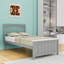 Twin-Sized Wood Platform Bed with Headboard and Slats-1518401155