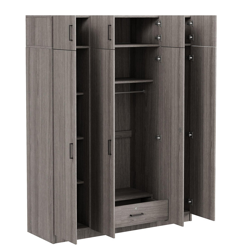 Armoire avec 3 armoires, Gris