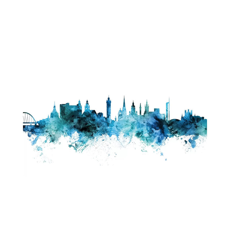 Glasgow, Scotland Skyline by Michael Tompsett - Wrapped Canvas Gallery-Wrapped Canvas Giclée, 20.32 cm H x 30.48 cm W