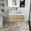 Meuble-lavabo flottant avec lavabo, meuble-lavabo mural moderne avec lavabo en résine et tiroirs à fermeture en douceur-115688326-115688329