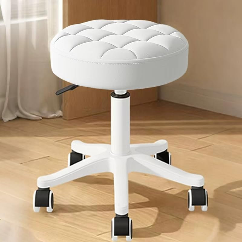 Industrial Stool, White