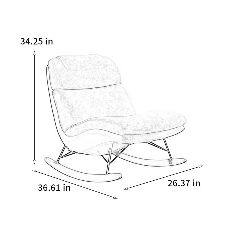 Chaise berçante élégante en bois massif