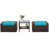 Structure brune / coussin bleu est en rupture de stock