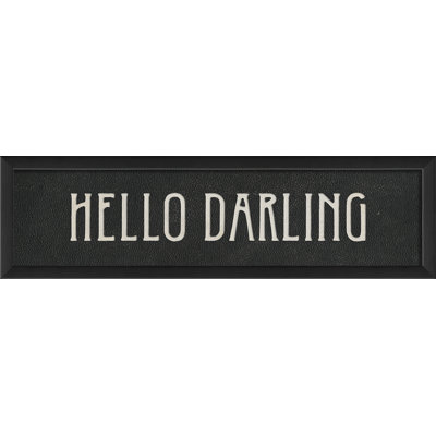 « hello darling », art textuel encadré