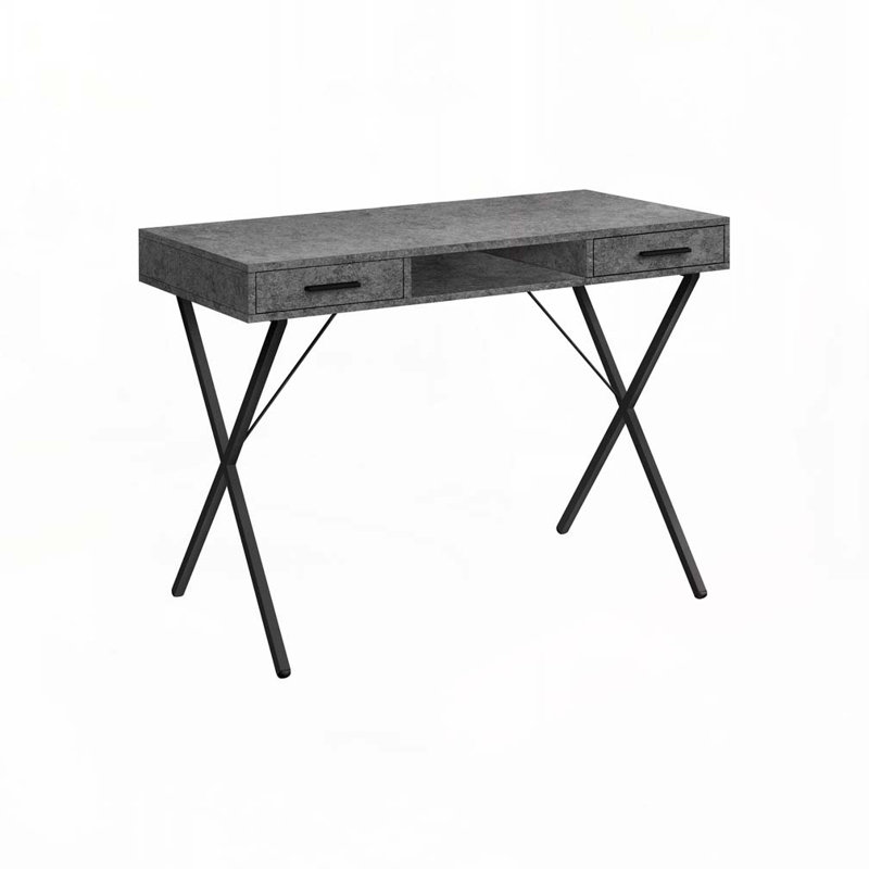 Bureau d'ordinateur à domicile avec tiroir, Gris foncé