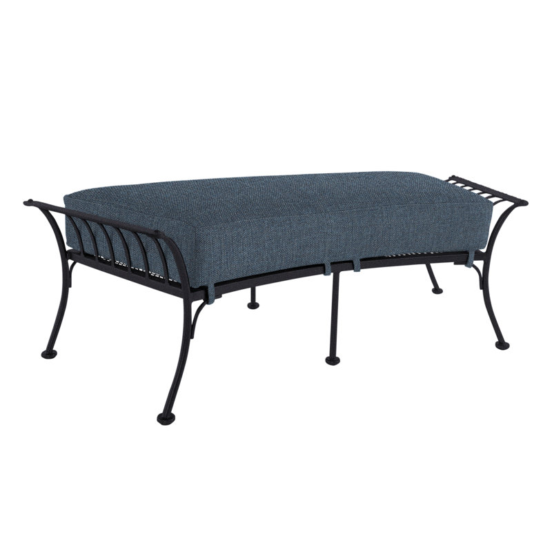 Monterra Outdoor Ottoman, Graphite, Alcazar Redwood