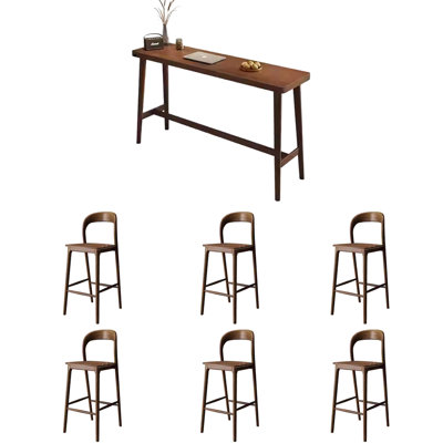 Tables et chaises de bar simples et modernes en bois massif