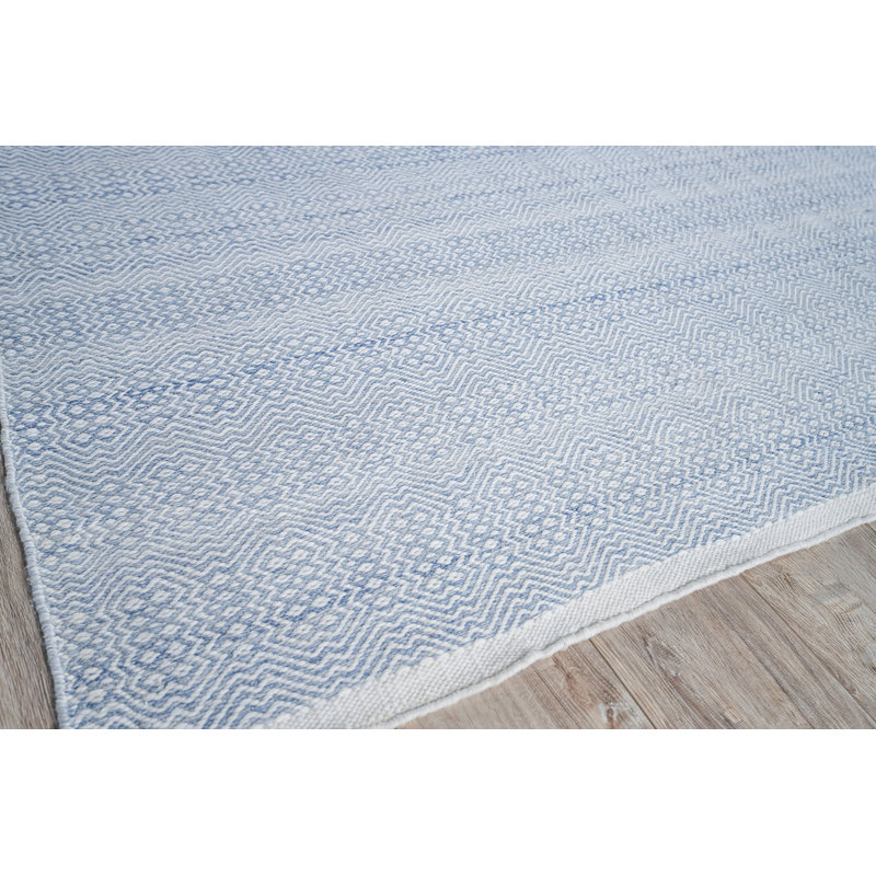 Echo Geometric Area Rug in Light Blue, Rectangle 9' x 12'