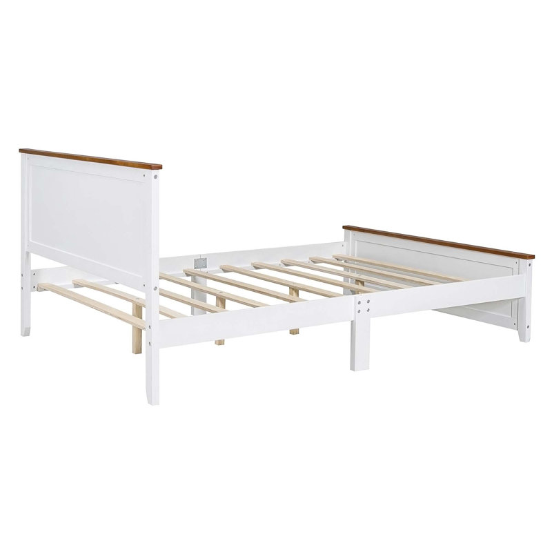 Lit standard en bois, Gris, Grand