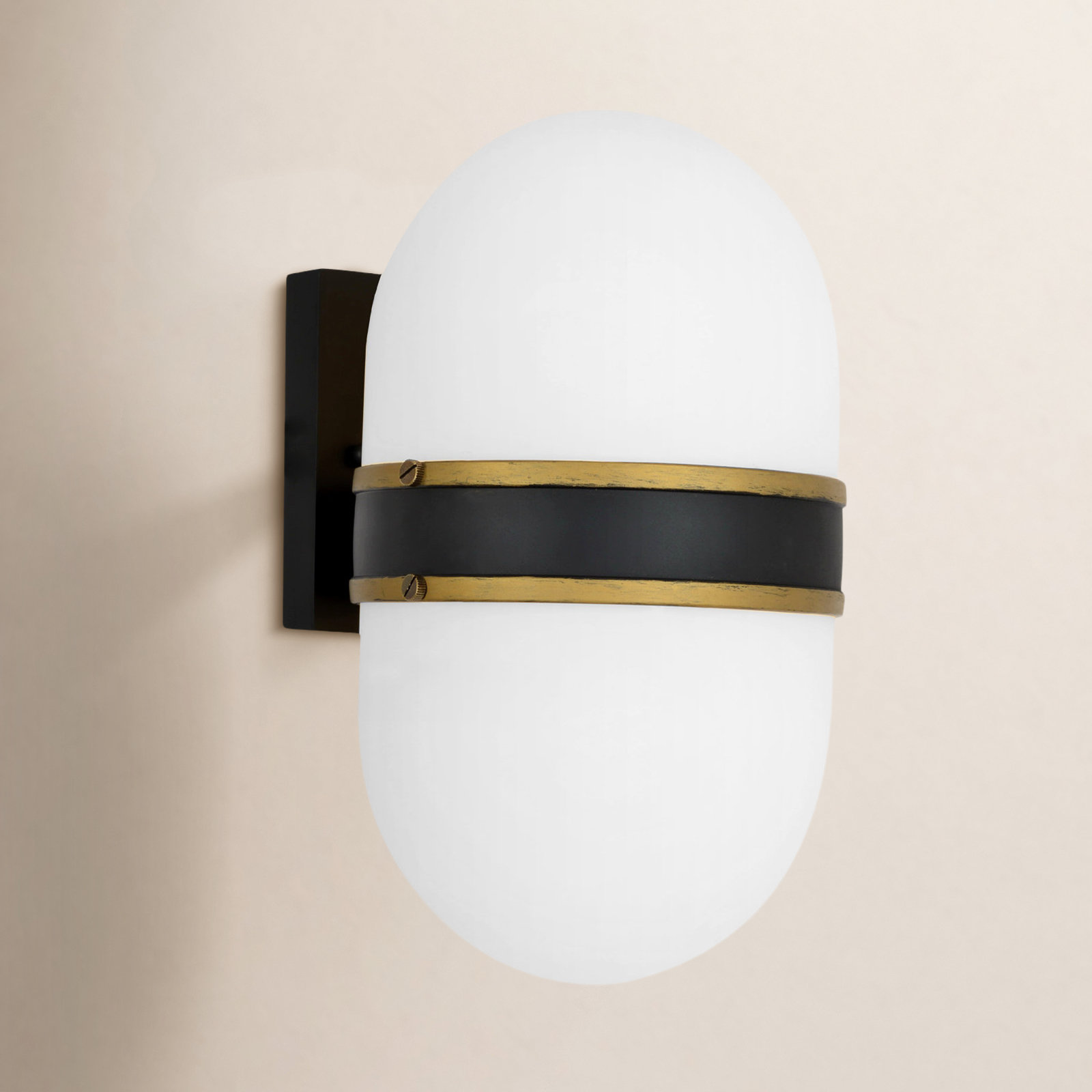 Marie 2-Light Outdoor Bulkhead Light, White, 10" H x 6" W x 7.25" D