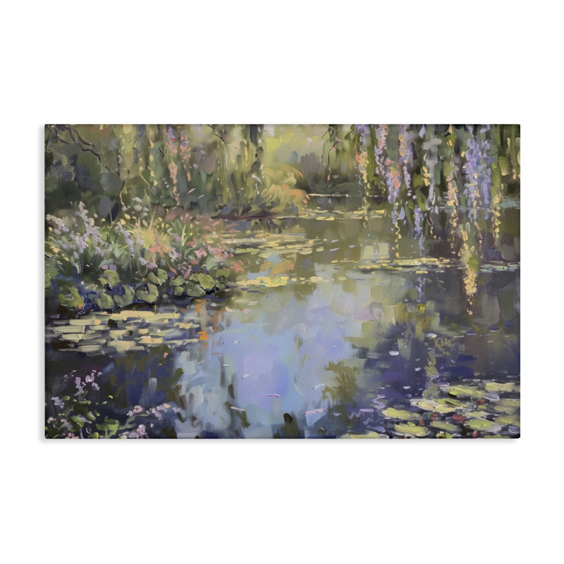  Morning on Lily Pond Canvas Wall Art by LSR Design Studio, H 16 po x l 24 po