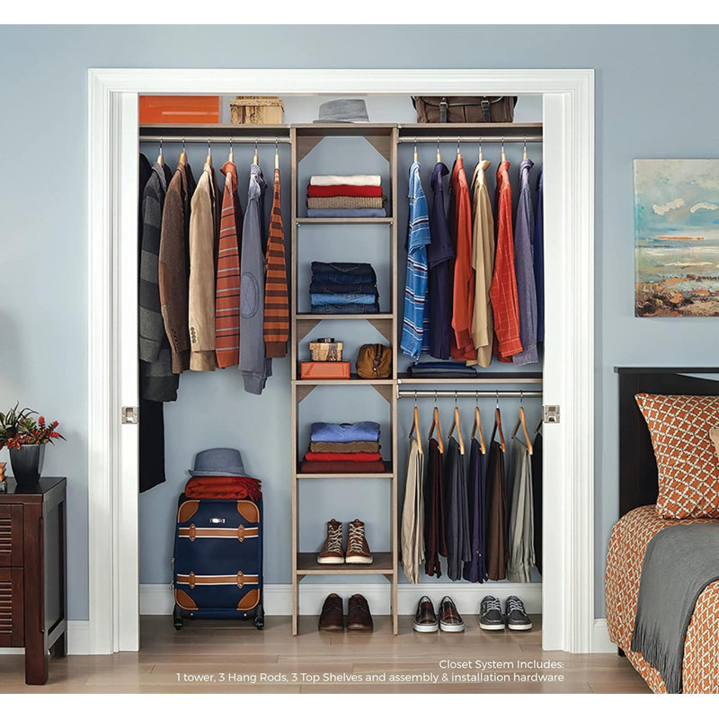 112'' Engineered Wood Clothing Rack