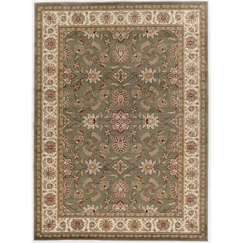 Tapis traditionnel sauge Como, Rectangle 9 pi 10 po x 12 pi 10 po