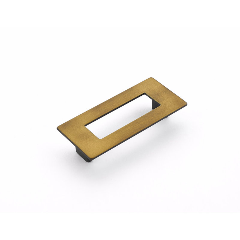 Schaub Finestrino Cabinet Pull, Burnished Bronze, 3 3/4"