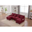 Canapé en U en forme de nuage, canapé modulaire 4 places en chenille confortable de 110 po pour le salon, canapé-lit modulaire avec méridienne double et mousse mémoire pour appartement-126236793