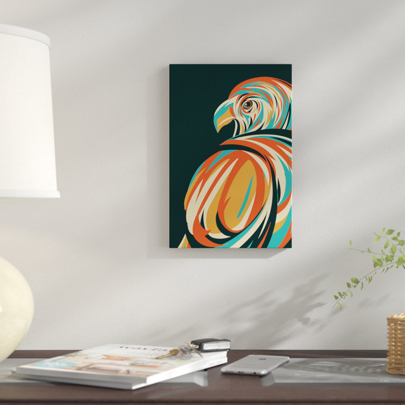 «Hawk», reproduction d'impression sur toile, H 18 po x l 12 po x P 1,5 po, Pas de tapis, Toile tendue