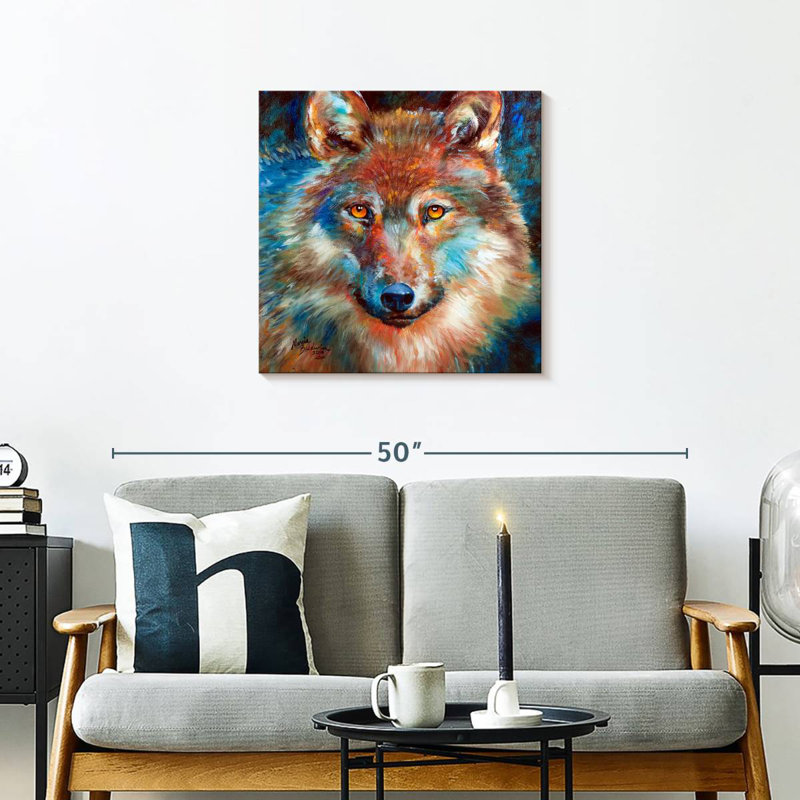 Brampt Timber Wolf Abstract, 24" H x 24" W
