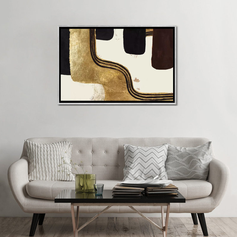 « Retro Safari » par Patricia Pinto-impression, H 48 po x l 32 po x P 1,5 po, Toile avec cadre argenté, Pas de tapis