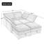 Lit polyvalent avec compartiment de rangement - beige, 6 sièges, coussins en mousse, modulaire 126 x 63 x 35, peu encombrant-655526373-655526374
