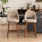 Upholstered Boucle Fabric Counter Stools, Armless Barstools With Wooden Legs For Kitchen Island Bar Counter-1760559299