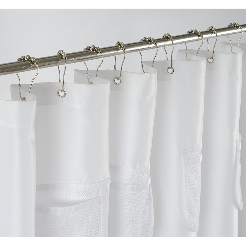 Rideau de douche simple Carlin, Blanc