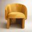 Fauteuil demi-tonneau en velours 27,5 po Atkins-388200112