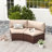 Outdoor Patio Curved Chair With Cushions