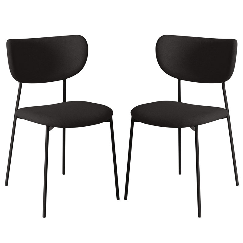 Chaise d'appoint rembourré, Noir, noir, noir, noir