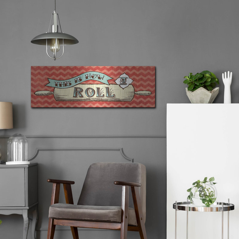 «Retro Bakery - This Is How We Roll» par Mary Urban, art mural en métal, H 12 po x l 36 po
