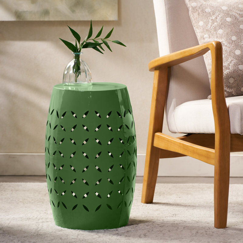 Table de bout cylindrique Babeth, Vert