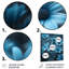 Décorations murales monochromes bleues et grises brumeuses I - marguerites-548116505-548116506