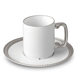 Soie Tressée Espresso Cup & Saucer (Set of 2) - Black