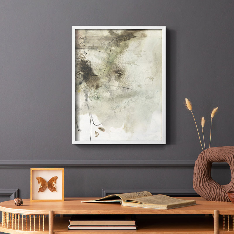 «Soft Inspiration IV», reproduction encadrée - bois massif, H 28 po x l 22 po, Blanc