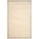 Nepalese Hand-Knotted Beige Area Rug