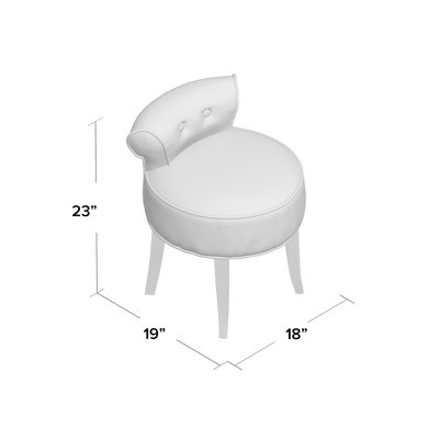 Tabouret de coiffeuse en bois massif