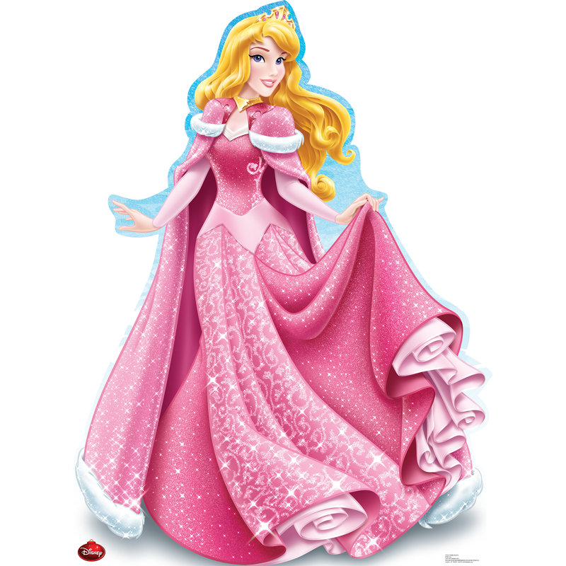 63'' Pink Disney Princess Aurora Holiday Cardboard Standup