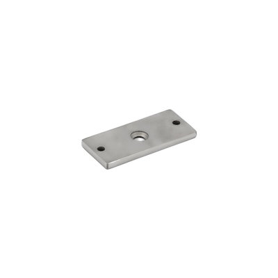 Selle de poteau 180 degrés FHC PF1PS pour rail plat - Acier inoxydable poli