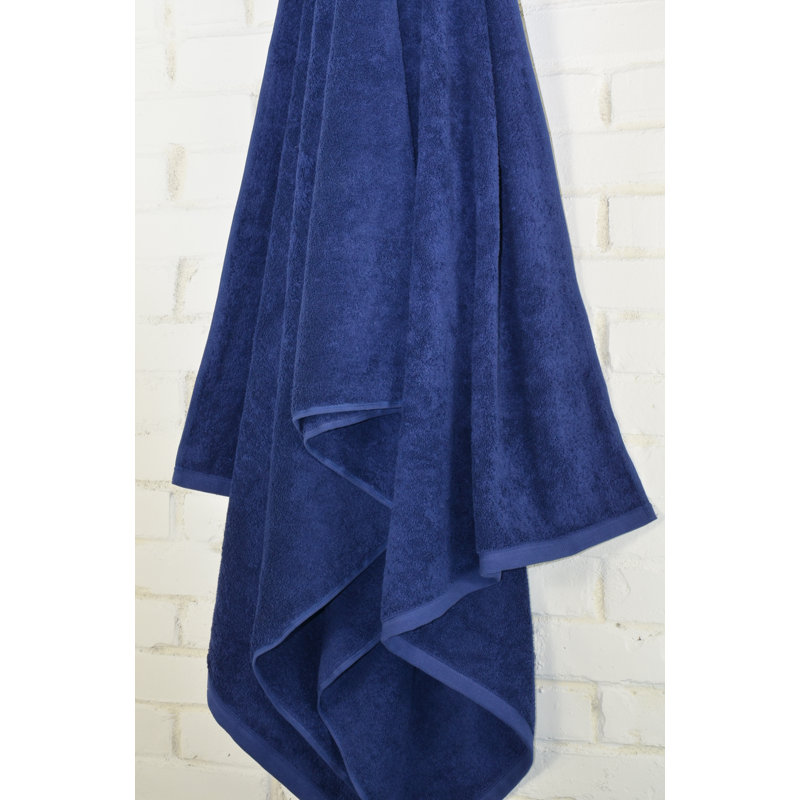 Drap de bain en coton turc Benslimane% 100, Quickdry, Bleu marine