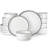 18 Piece Porcelain China Dinnerware Set - Service for 6-433435257