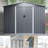 8X6 Ft Galvanized Steel Outdoor Shed With Lockable Doors - All Weather Use For Garden, Patio, Backyard, Lawn, Gray Fire Metal & Foundation In To Rust-122098428-122098425