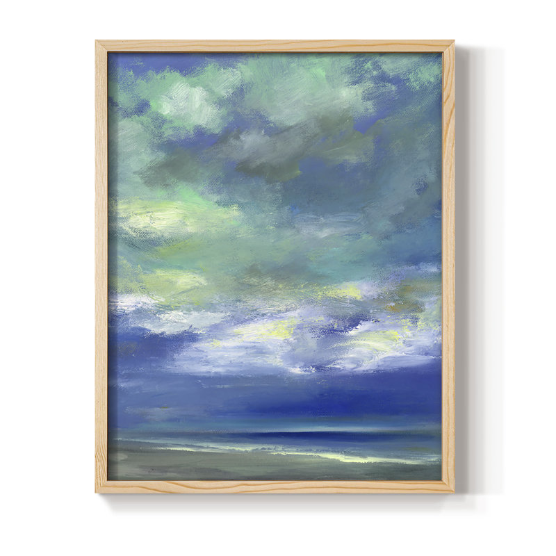 Island Midday Framed Print - Solid Wood, 11" H x 9" W