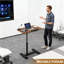 Adjustable Height Solid Wood Iron Computer Desk-961096346