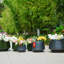 Ensemble de 3 pots à fleurs en céramique émaillée noir fait à la main-1183936945