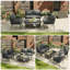 4-piece Outdoor Patio Set With Plastic Wood Table & Rope Storage, Loveseat + 2 Armchairs-1903667873-1903667875